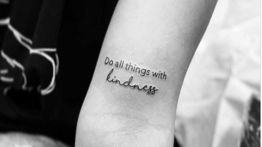 Kindness tattoos that teach the importance of being kind