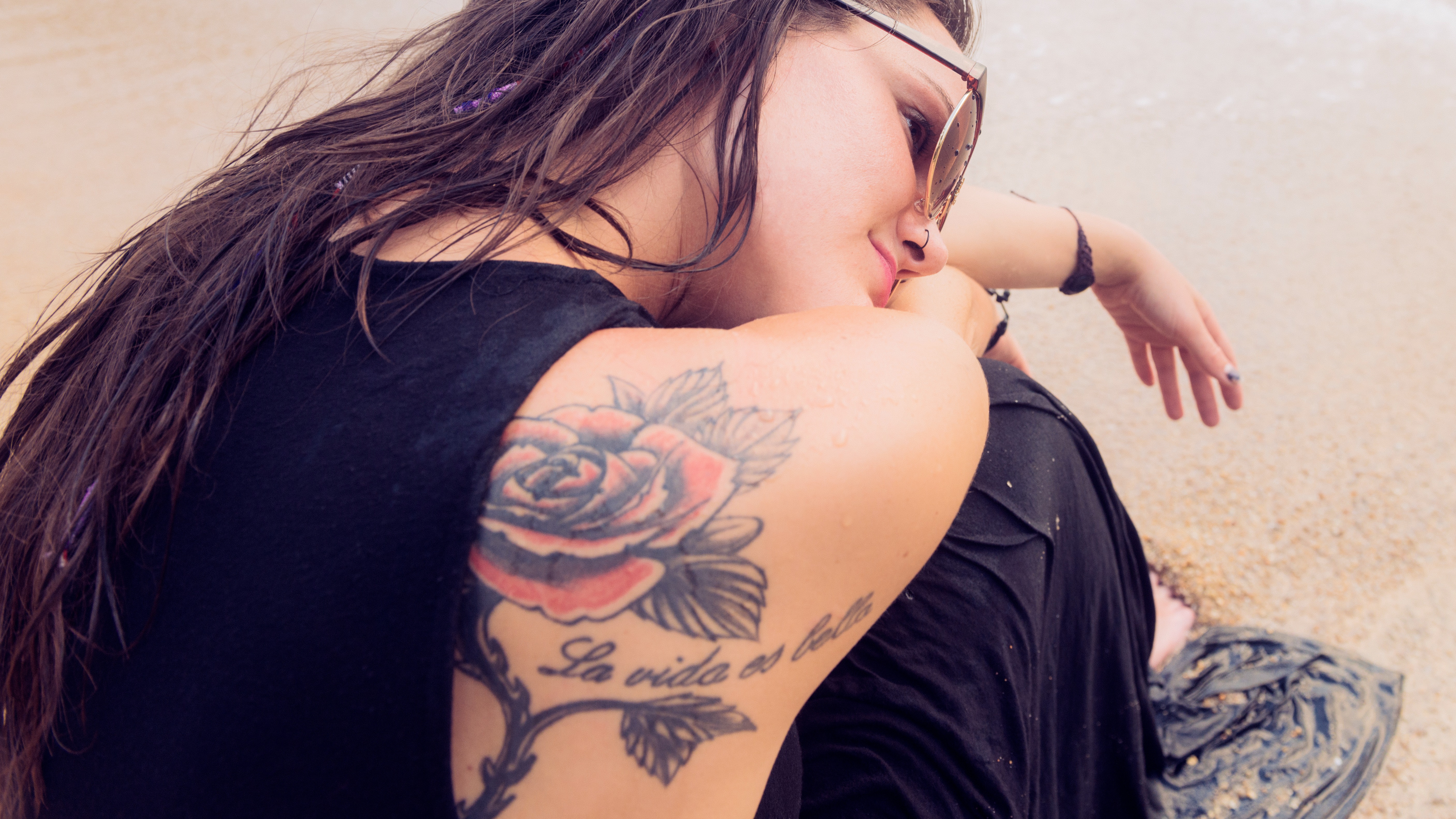 Spanish Guitar and Woman Tattoo Design – Tattoos Wizard Designs