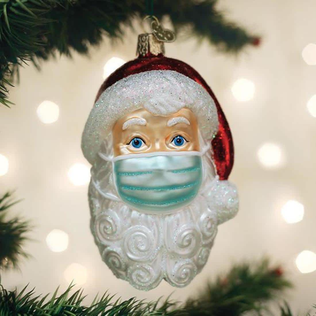 Santa ornament with mask Santa ornament with mask