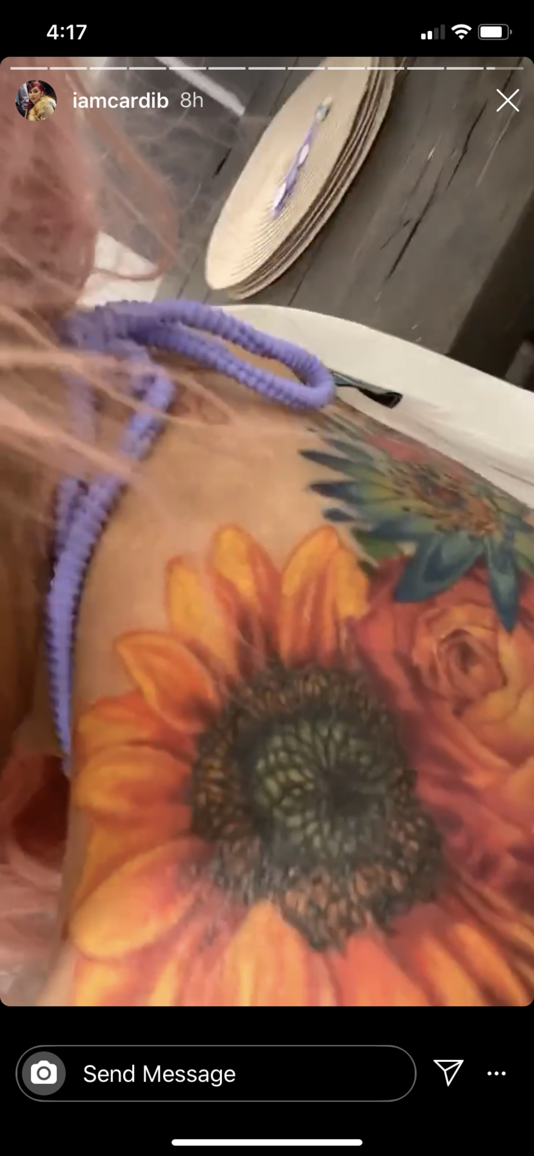 Cardi B Shows Off New Big Ass Back Tattoo - News