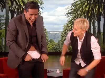 Mario Lopez takes his pants off for Ellen (VIDEO)