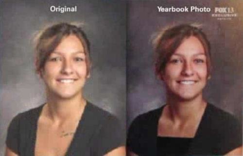 high school yearbook photos altered