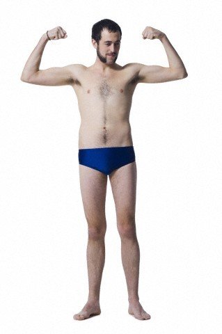 Skinny man on sale in speedos