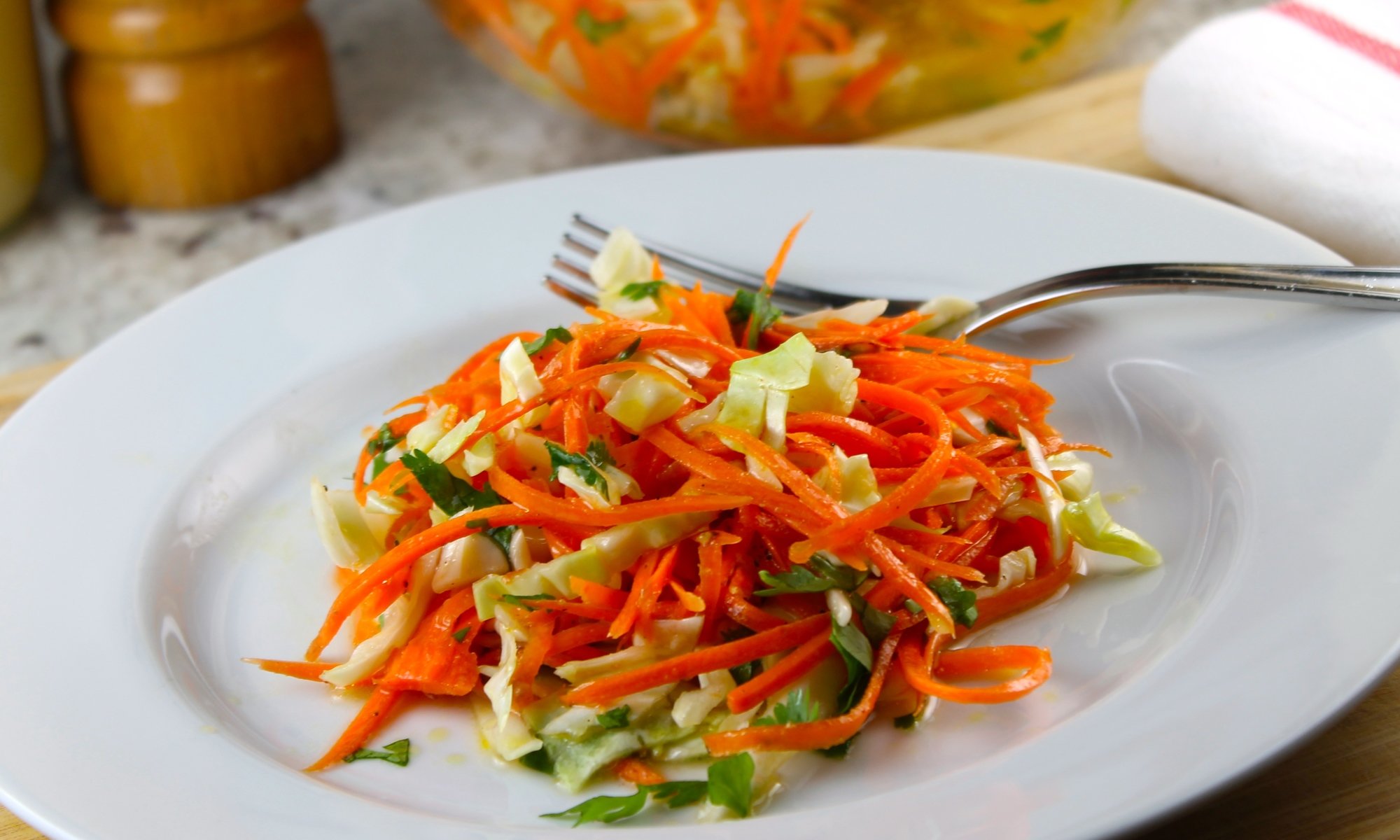 Deliciosa Ensalada De Zanahoria Y Repollo Con Aderezo De Cítricos ...