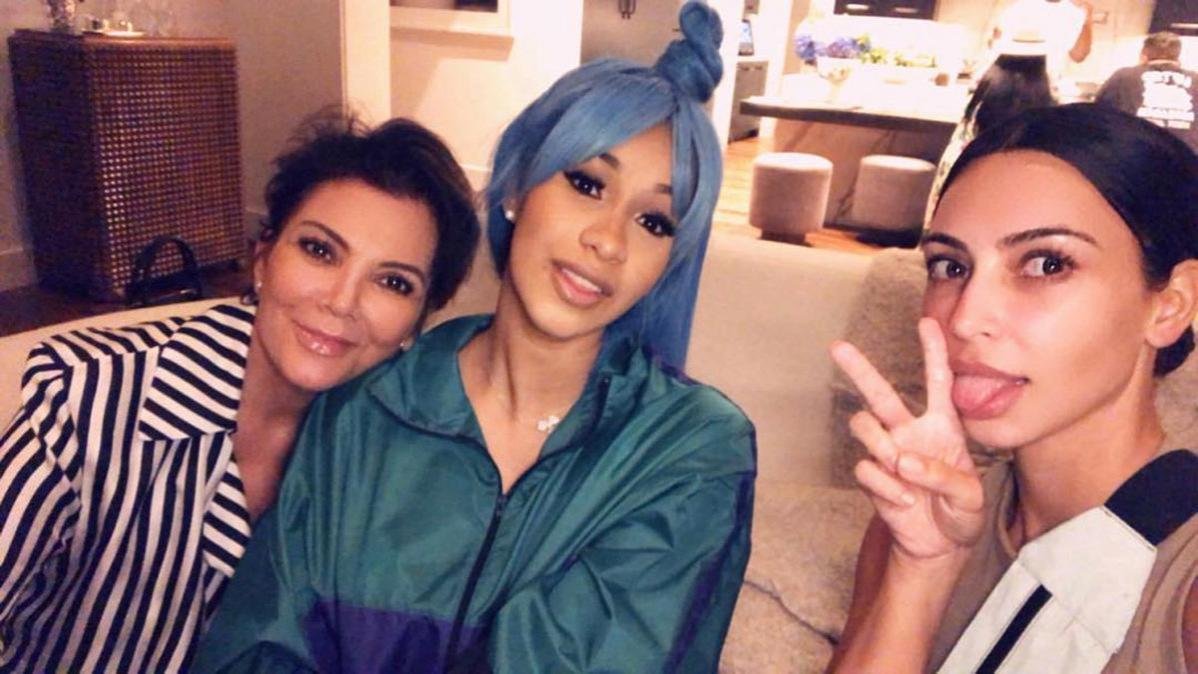 Cardi B Parties With Kris Jenner & Kim Kardashian | MamasLatinas.com