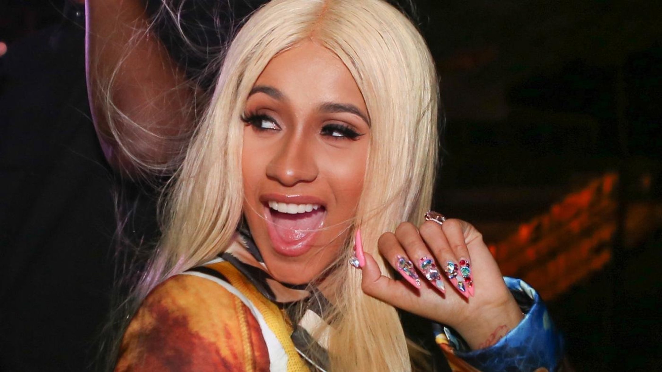 Cardi B taught us all how to change a diaper with long nails