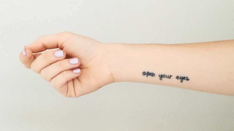 small wrist tattoos words