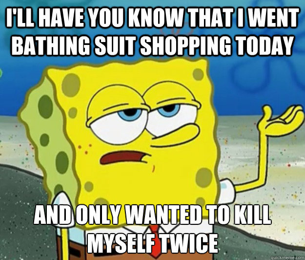 bathing suit shopping meme