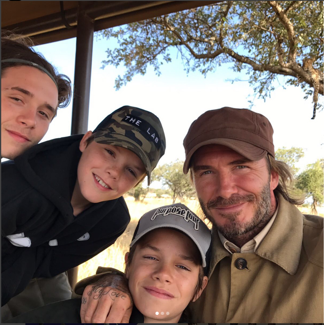 La familia Beckham y los peculiares nombres de sus hijos.
