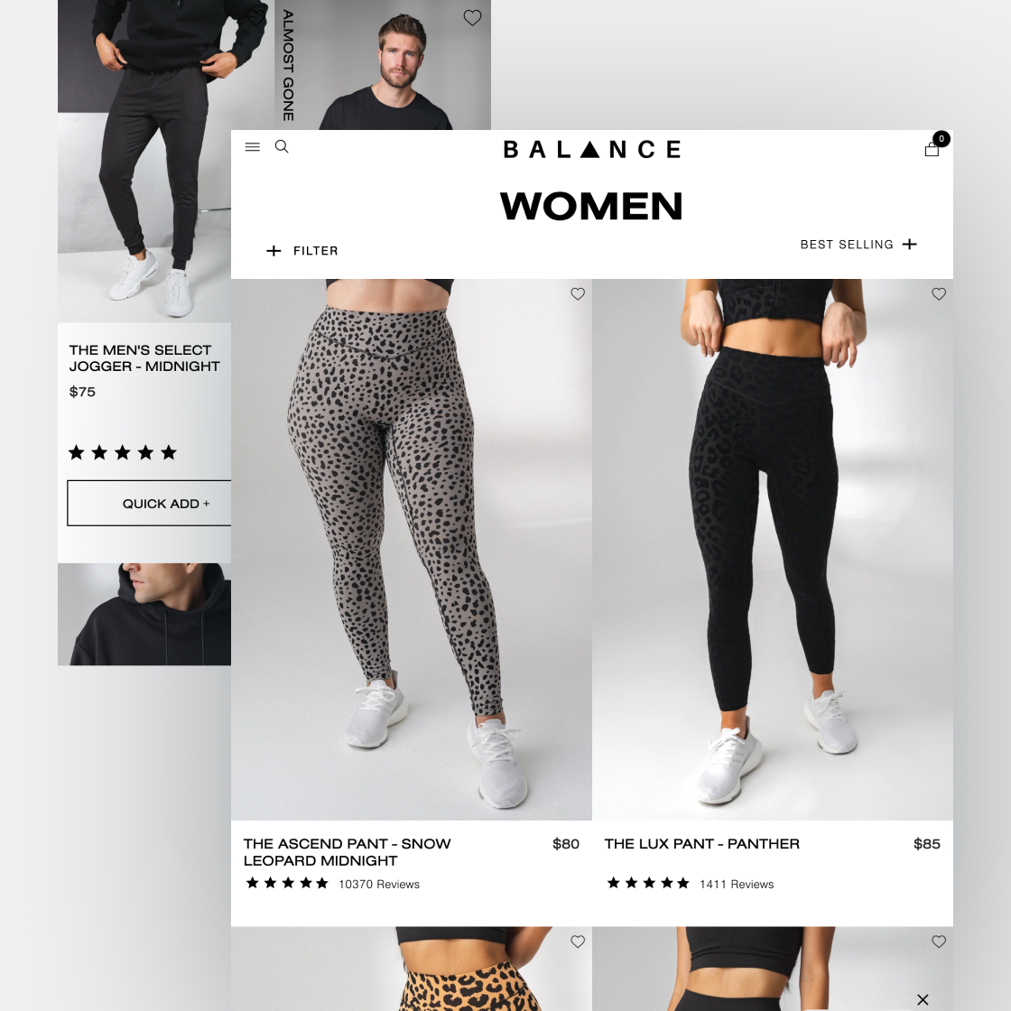 Balance Athletica, Pants & Jumpsuits, Balance Athletica Vitality Ascend  Leggings Blackgray King Cheetah Midnight Xs