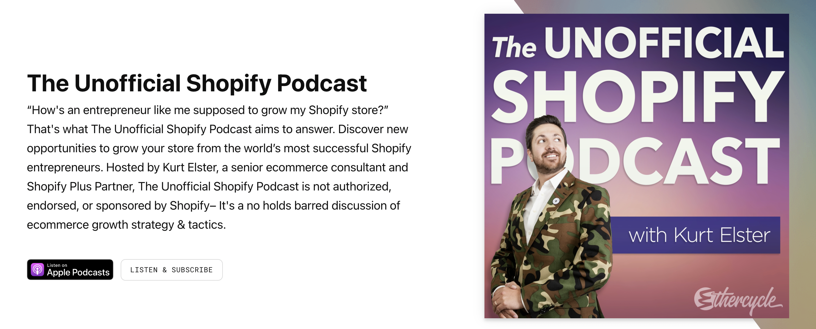 the unofficial shopify podcast