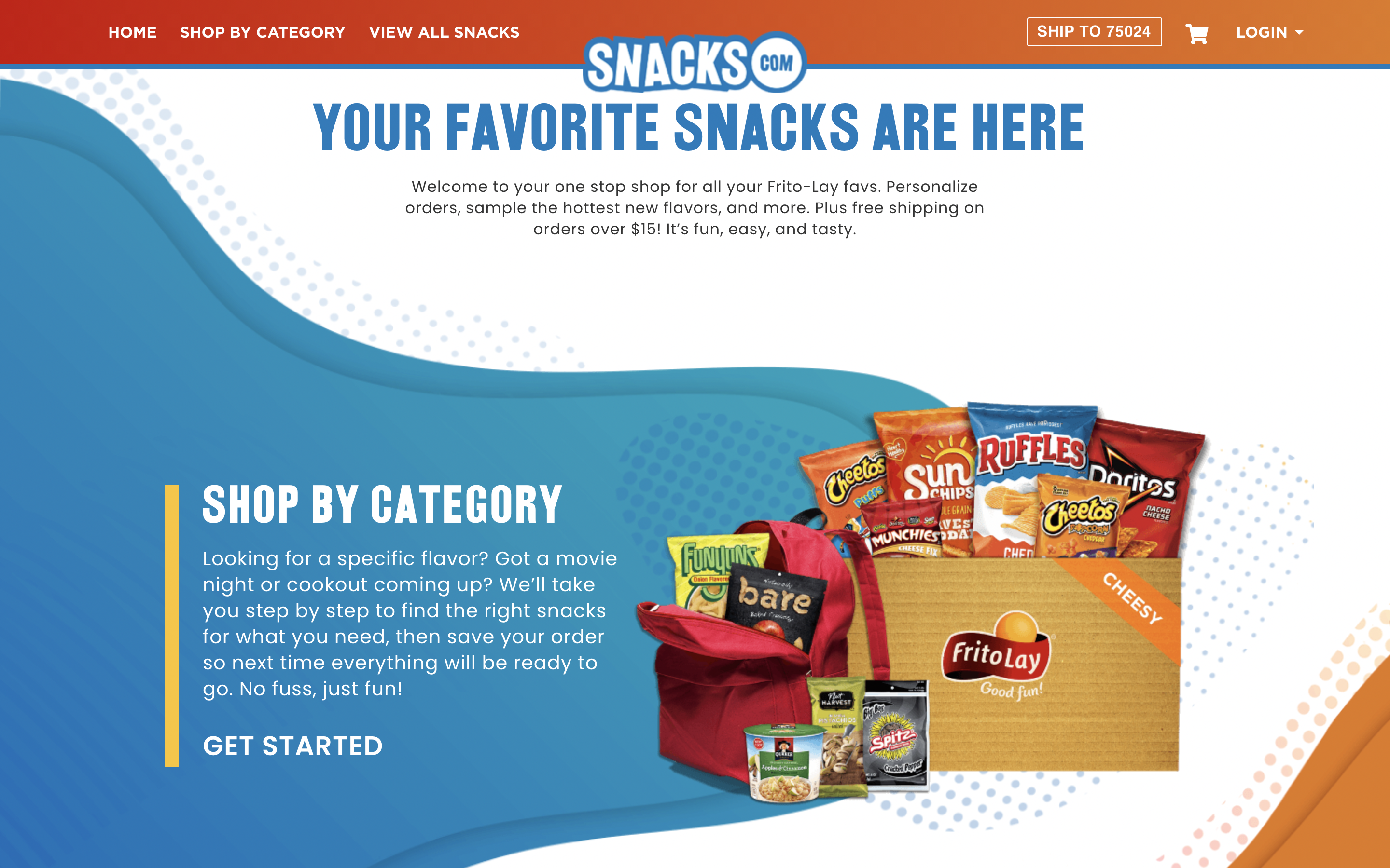 Snacks.com Screenshot