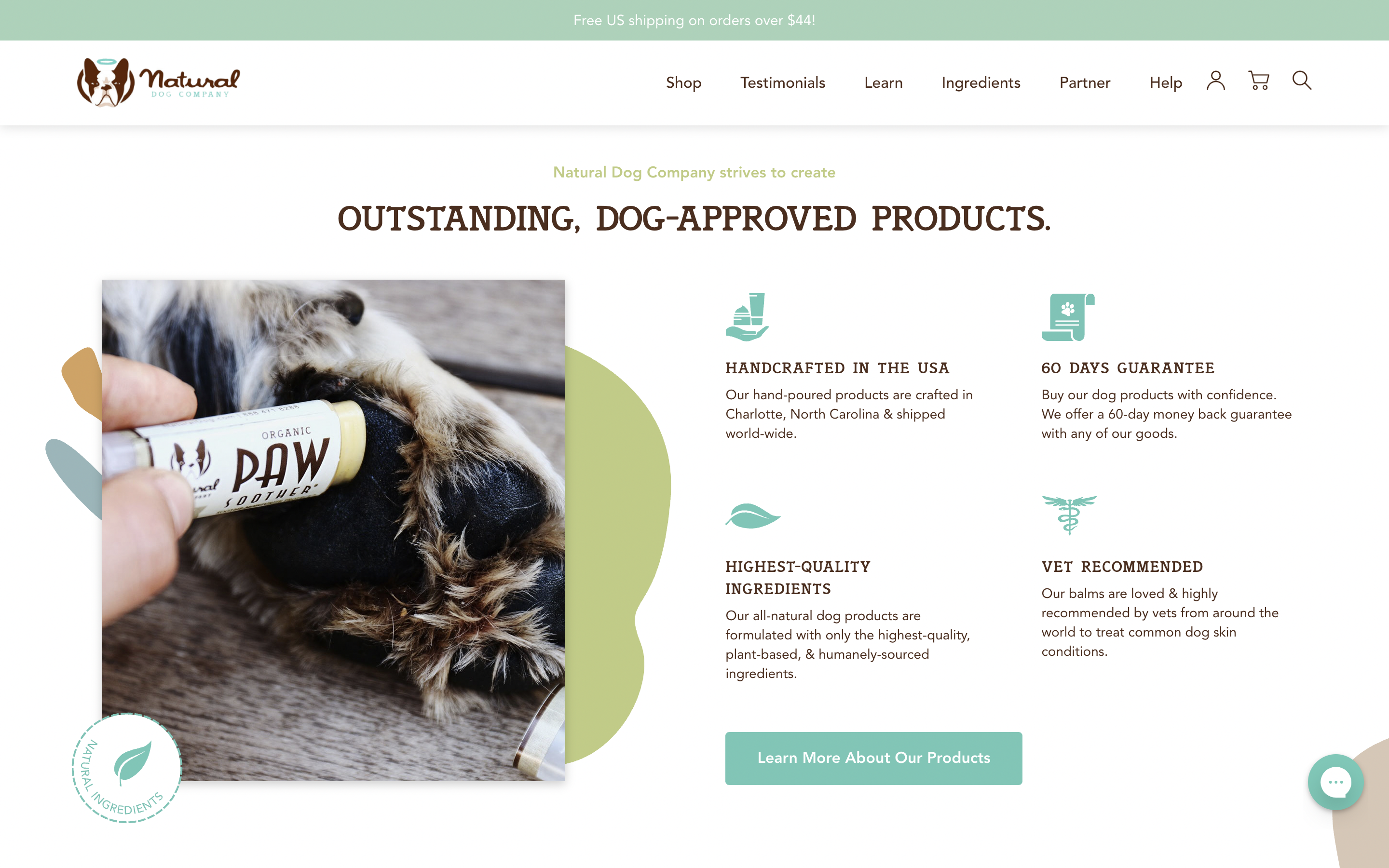 Design of Nat Dog CO Site Screenshot