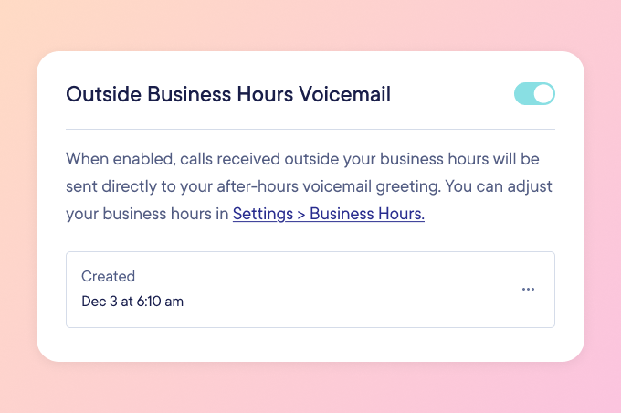 Set business hours for phone calls 🕓