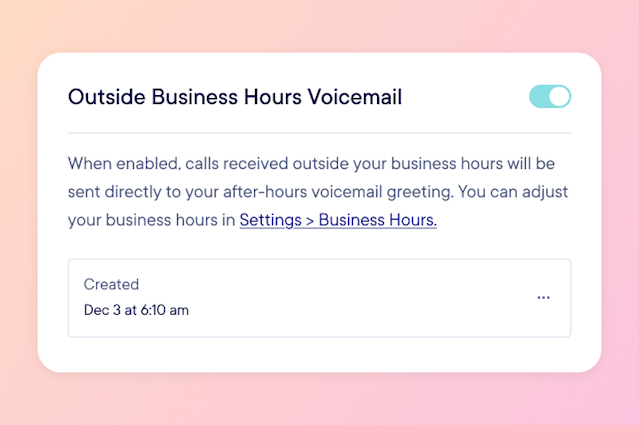 Set business hours for phone calls 🕓