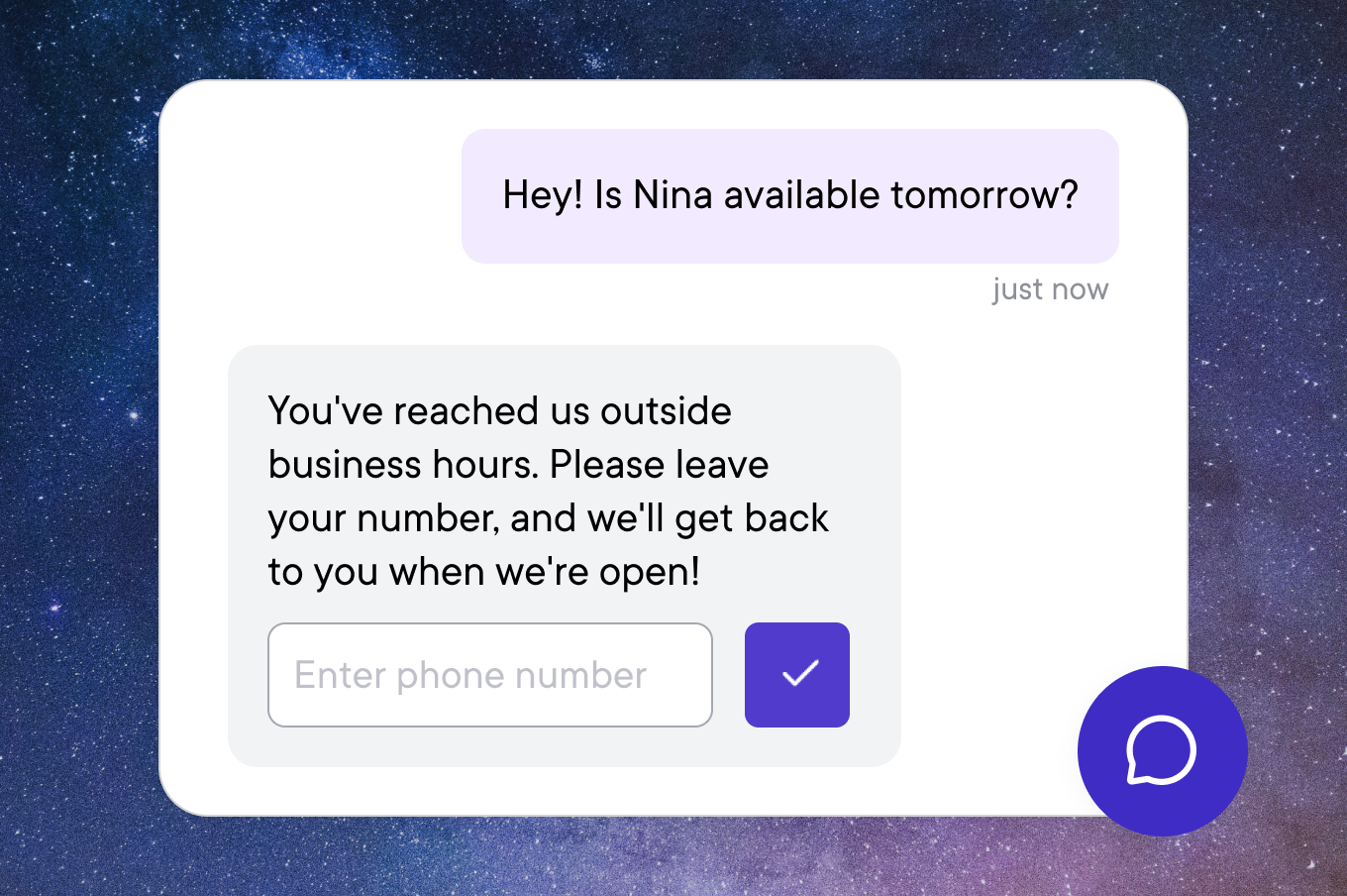 Reply with a custom web chat message outside business hours 🕑