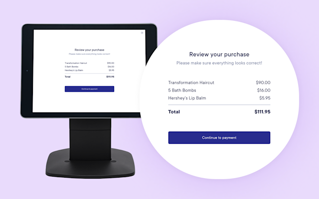 Show a detailed receipt breakdown before collecting payment 🧾