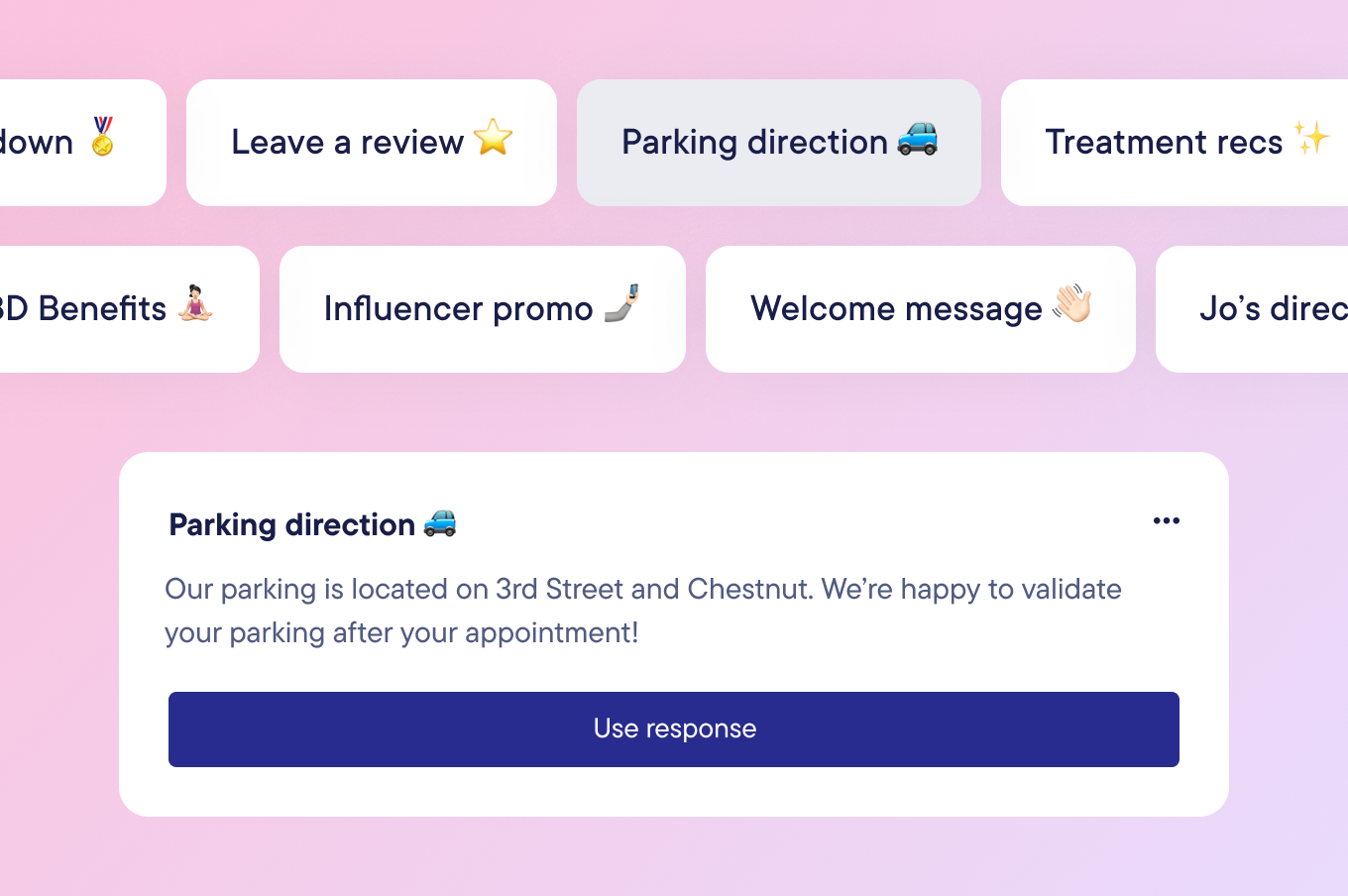 Respond to clients faster with quick replies 