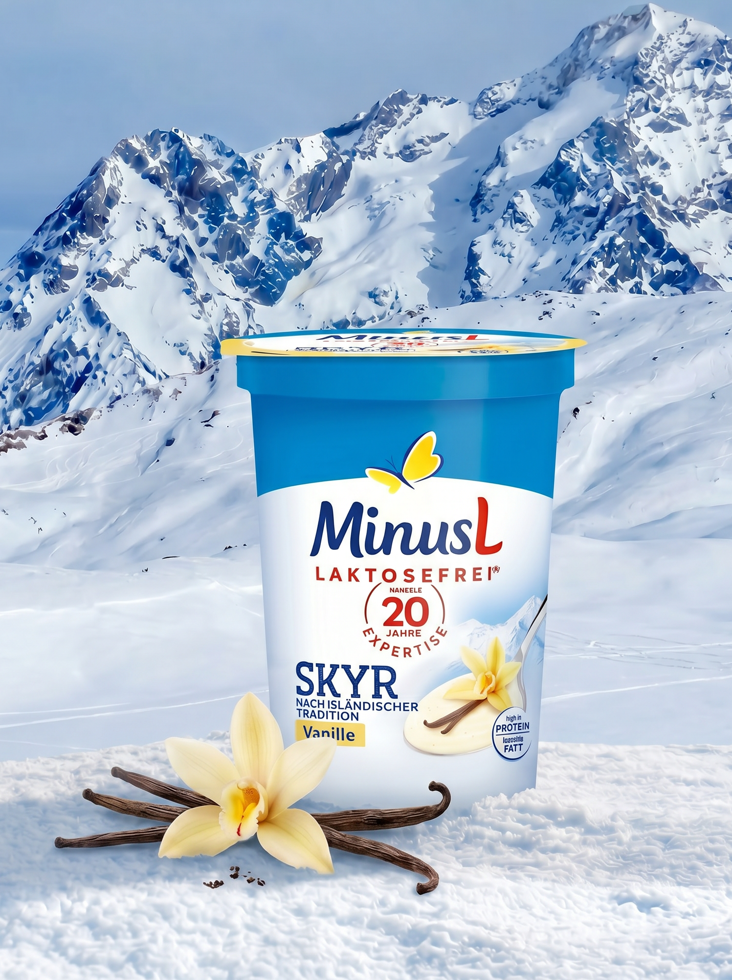 Laktosefreier Skyr Vanille