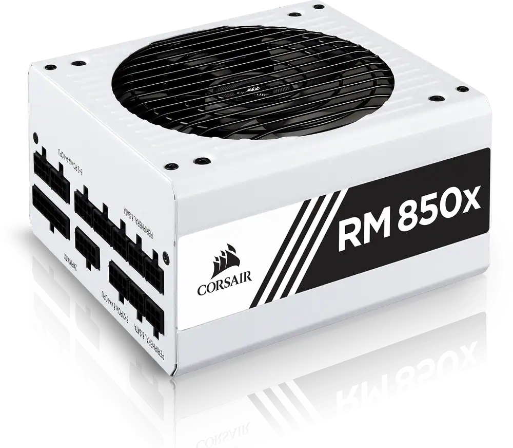 RMx White Series™ RM850x — 850 Watt 80 PLUS® Gold Certified Fully
