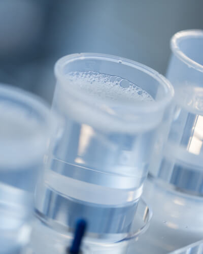 Close up of scientific vials