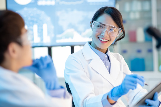 Male scientist working in a lab