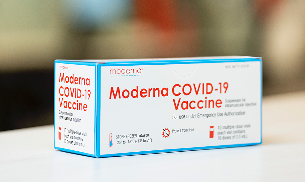 Moderna Vaccine Packaging