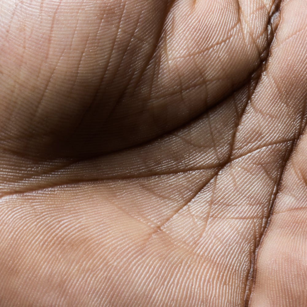 Macro shot of hand skin texture