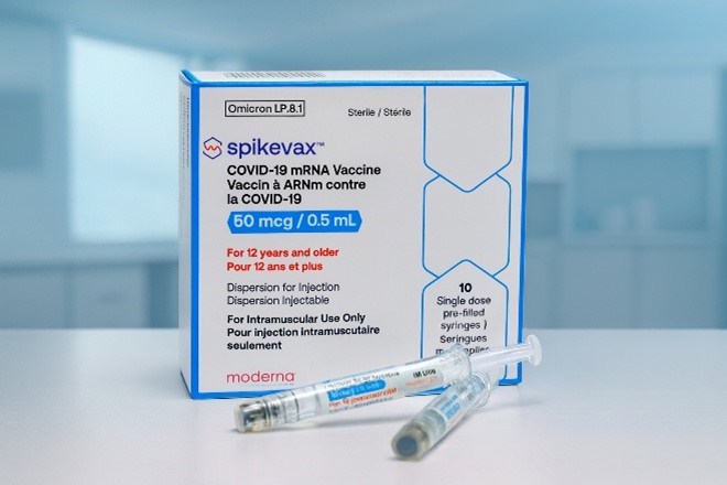 PHOTO : Seringues préremplies de SPIKEVAX®, produites au Canada pour la première fois