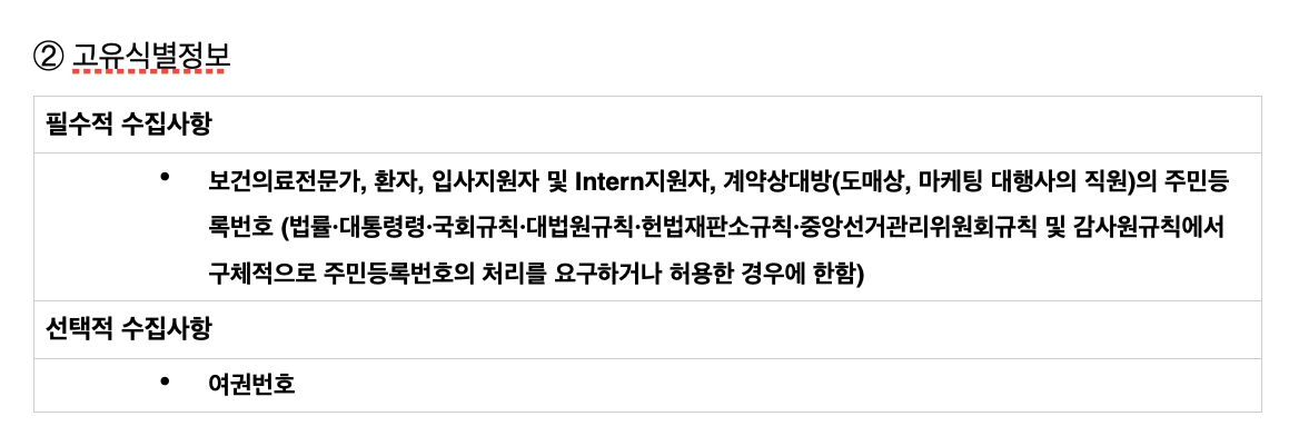 🇰🇷South Korea > Privacy Statement > table 4
