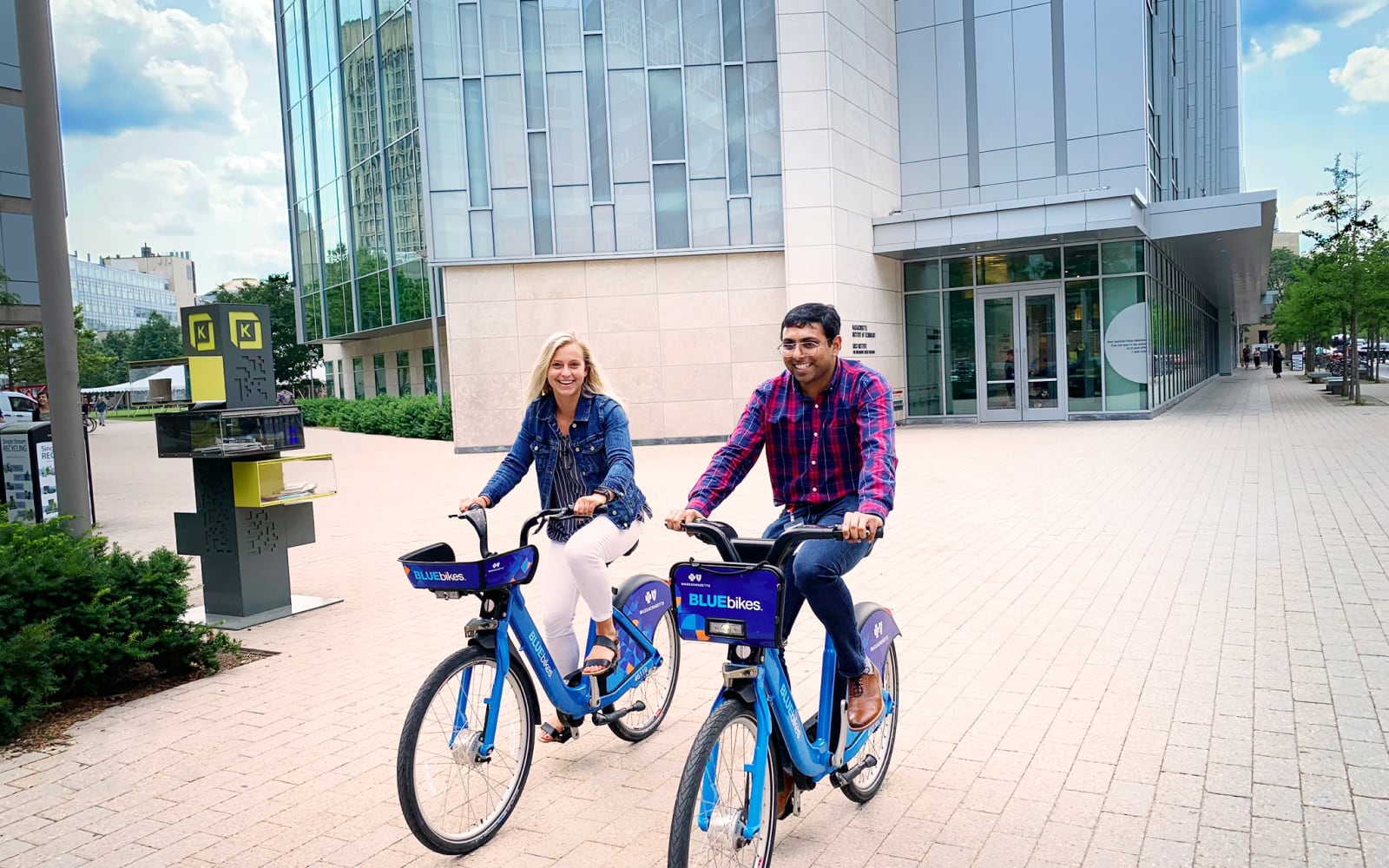 Moderna employees biking