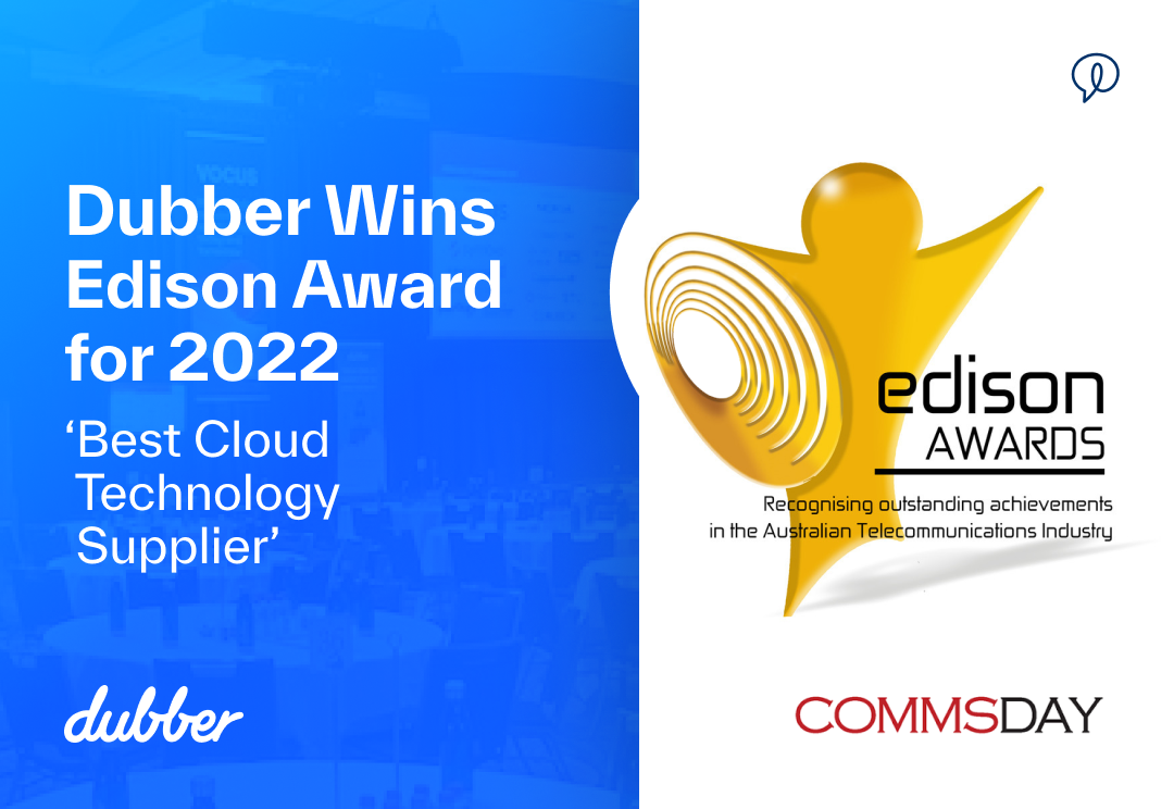 Press Release Dubber Wins “Best Cloud Technology Supplier” Award