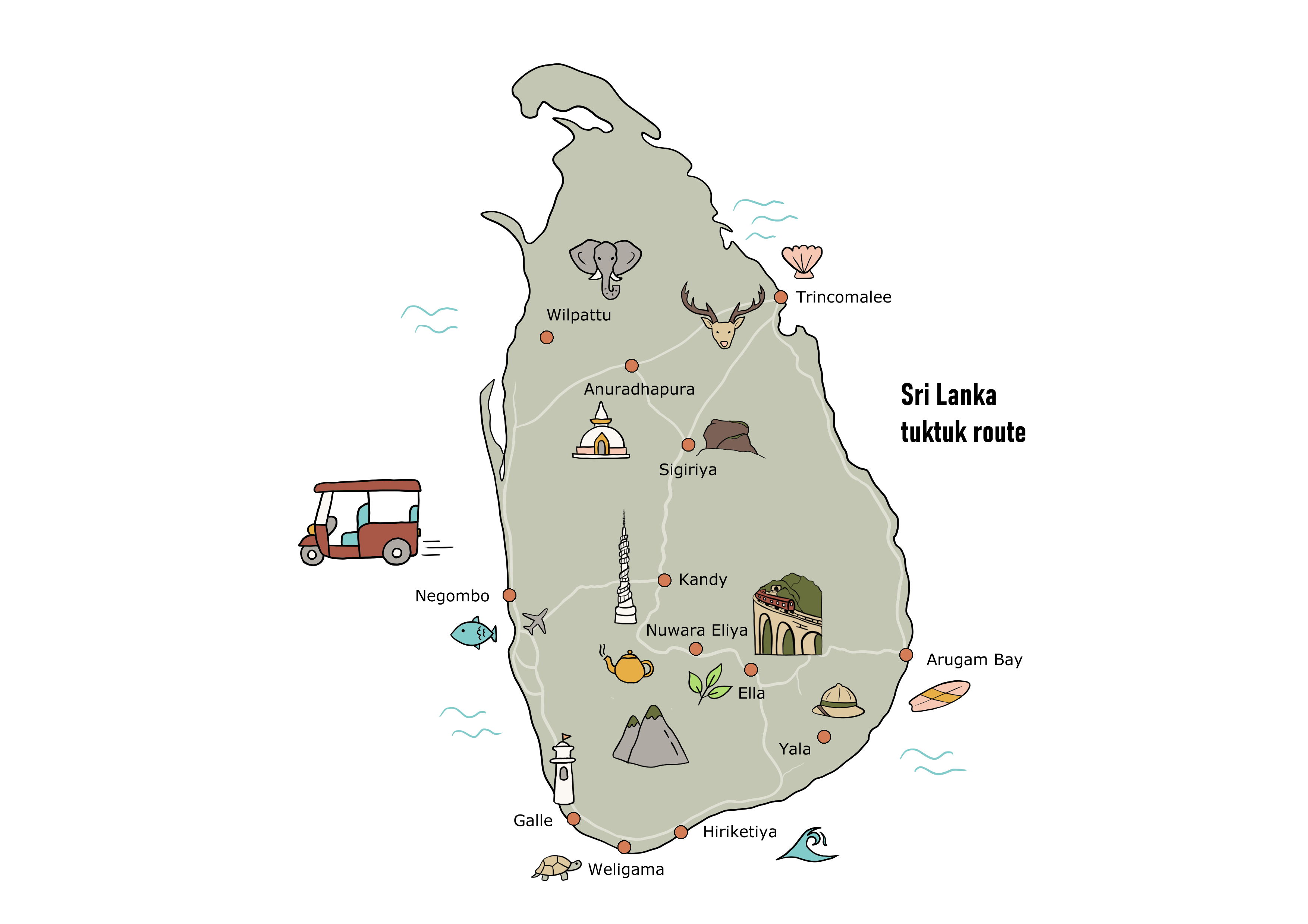 Azie_Sri_Lanka_tuktuk_route