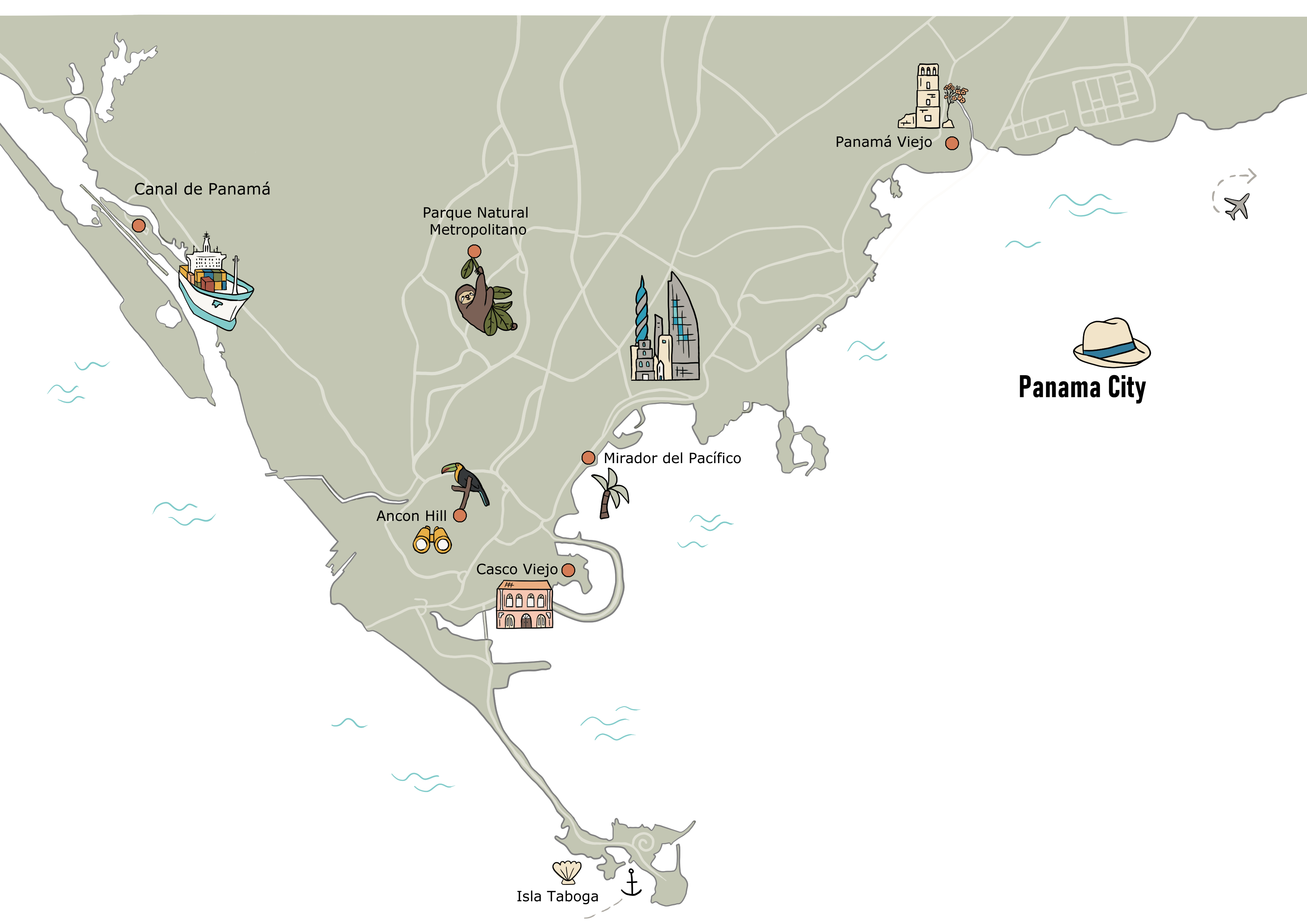 Midden_Amerika_Panama_stad_map