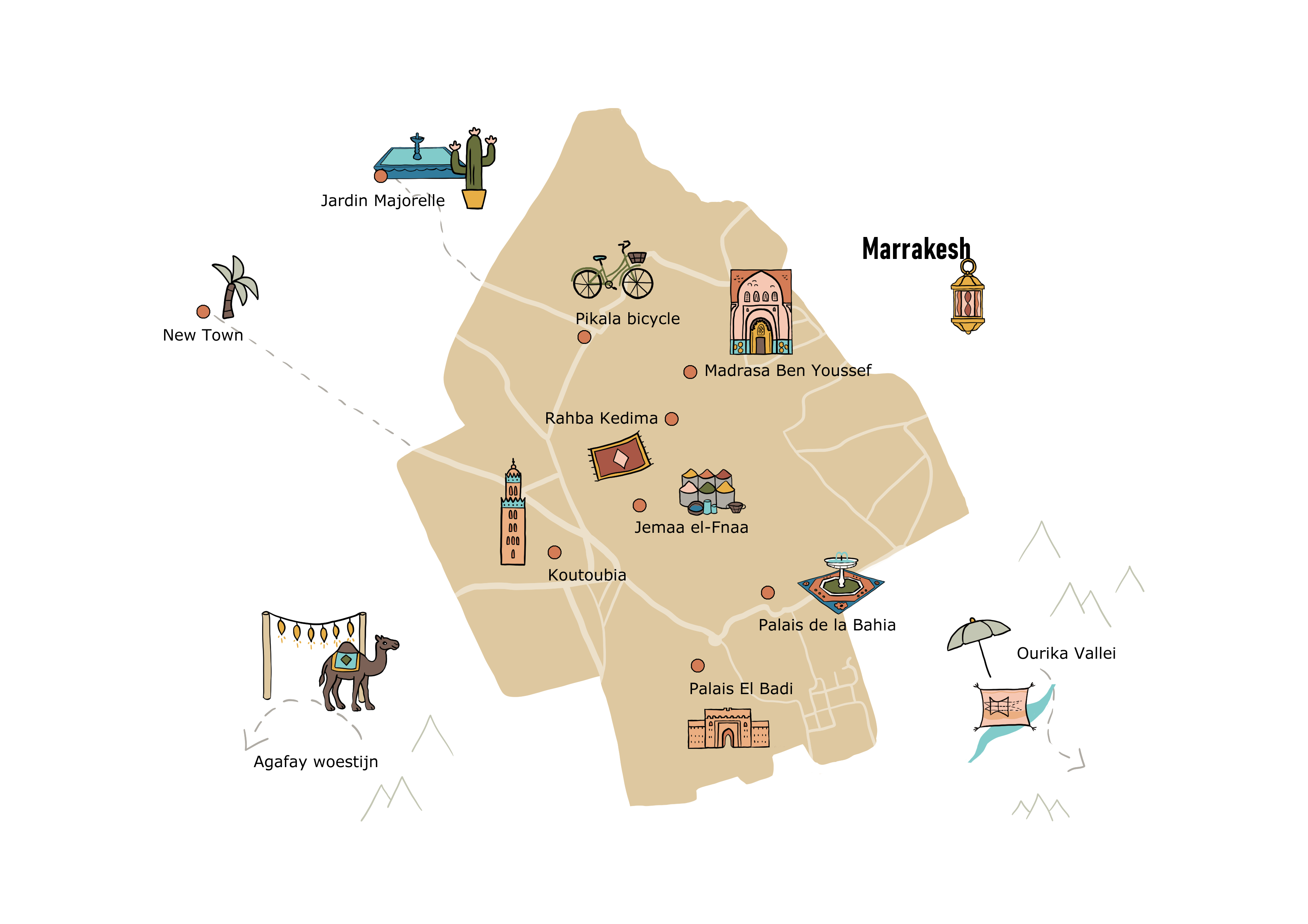 Afrika_Marokko_Marrakesh_map