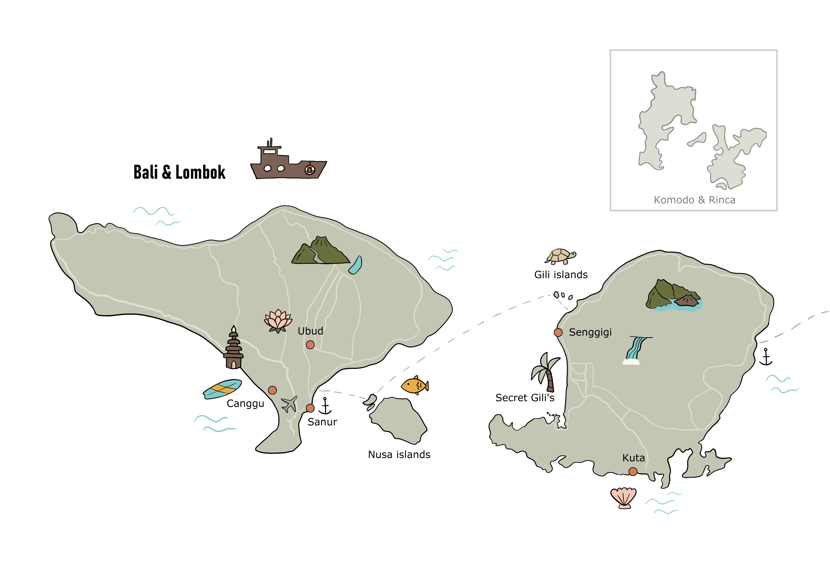 bali en lombok map eng