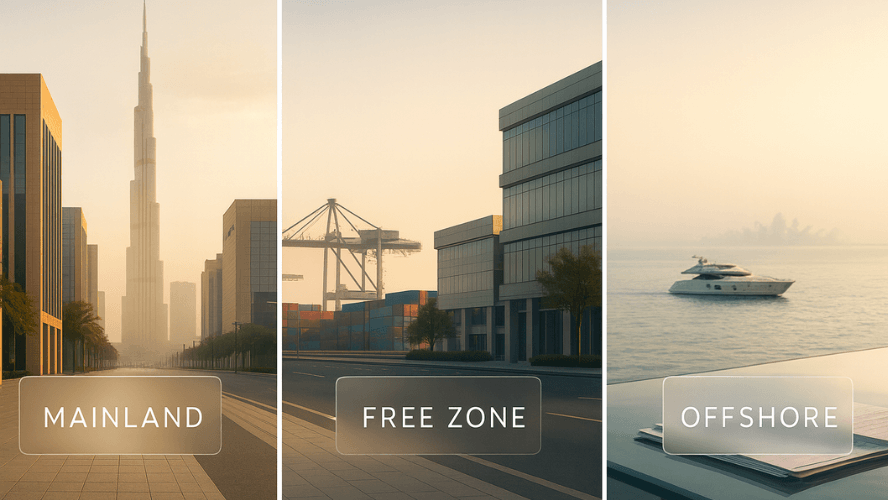 Dubai Mainland vs. Free Zone vs. Offshore
