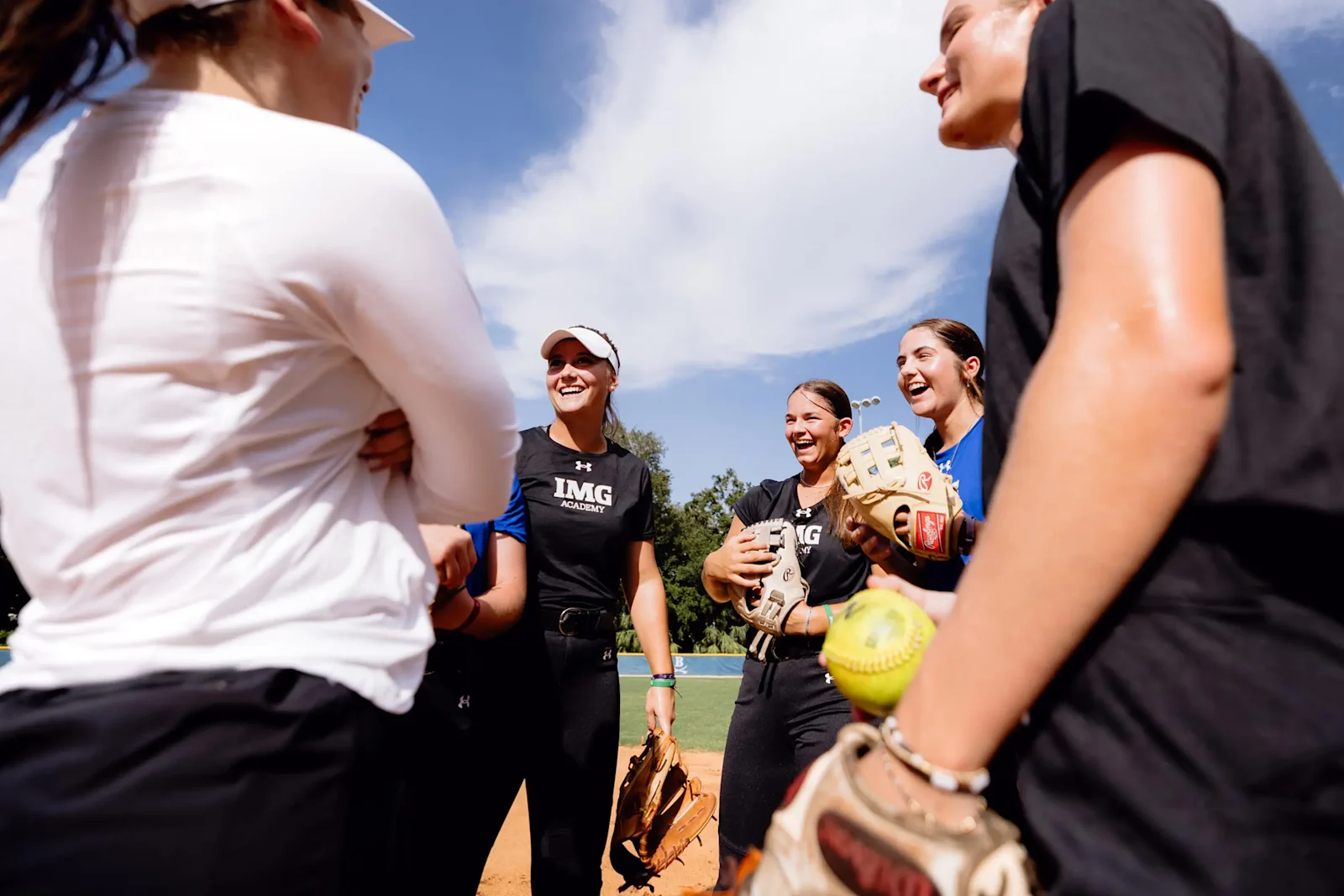 Softball campers training at IMG Academy in Bradenton, Florida
