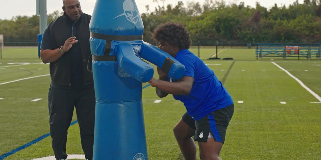 Football Drill for Pass Rushers: Double Swipe