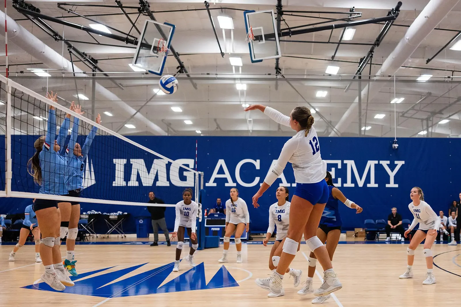 Volleyball campers training at IMG Academy in Bradenton, Florida