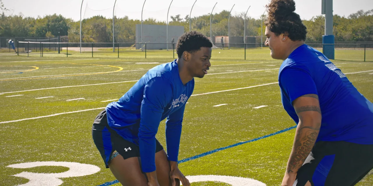 Football Drill for Running Backs: Pass Pro Mirror