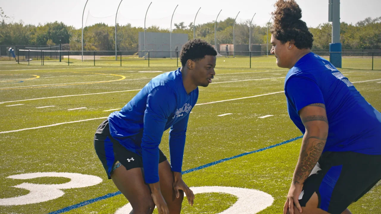Football Drill for Running Backs: Pass Pro Mirror