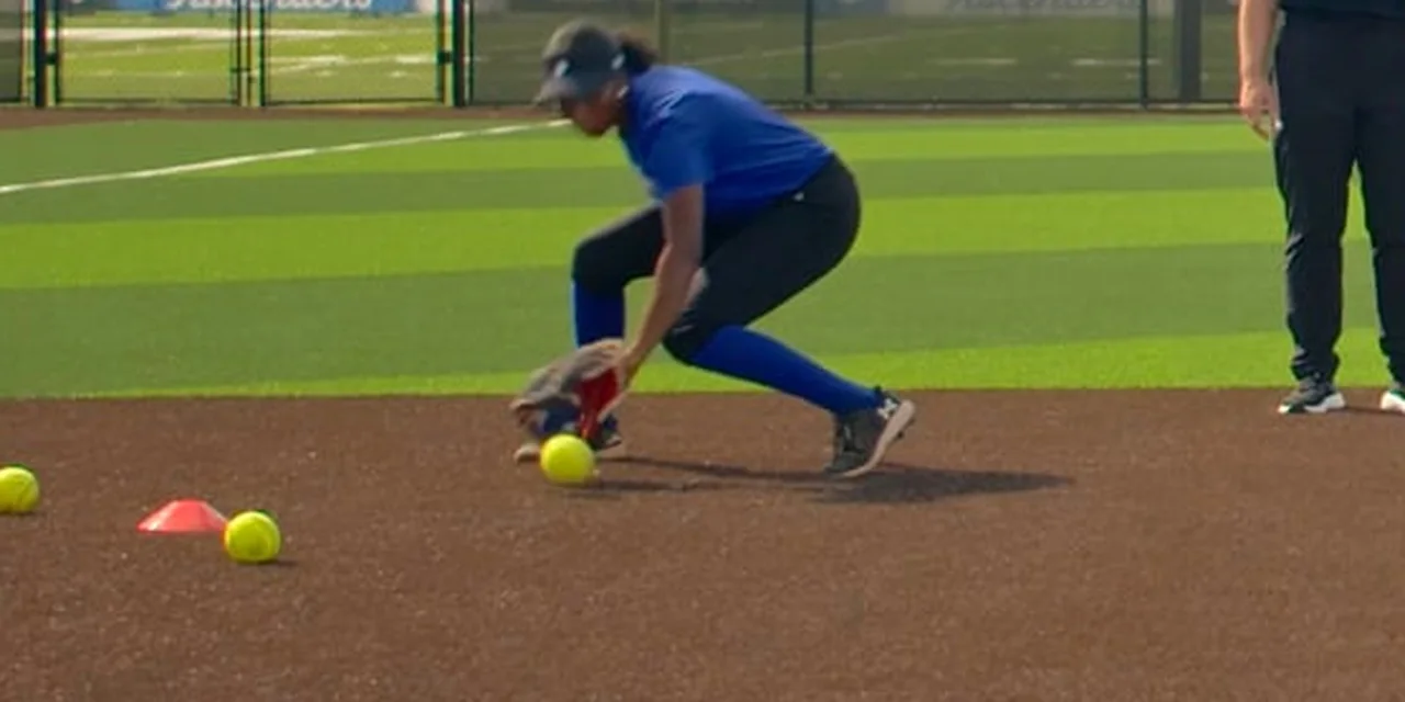 Softball Fielding Drill: 5-10-5