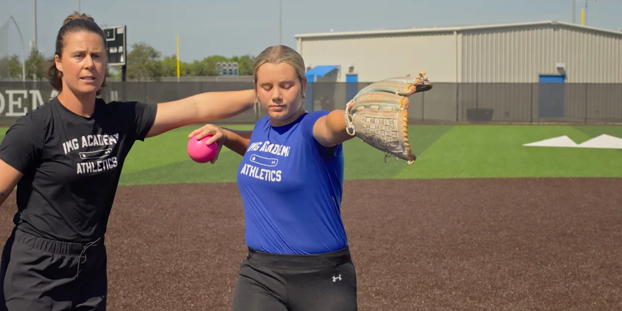 Softball Throwing Drill: Plyo Ball Scap Load