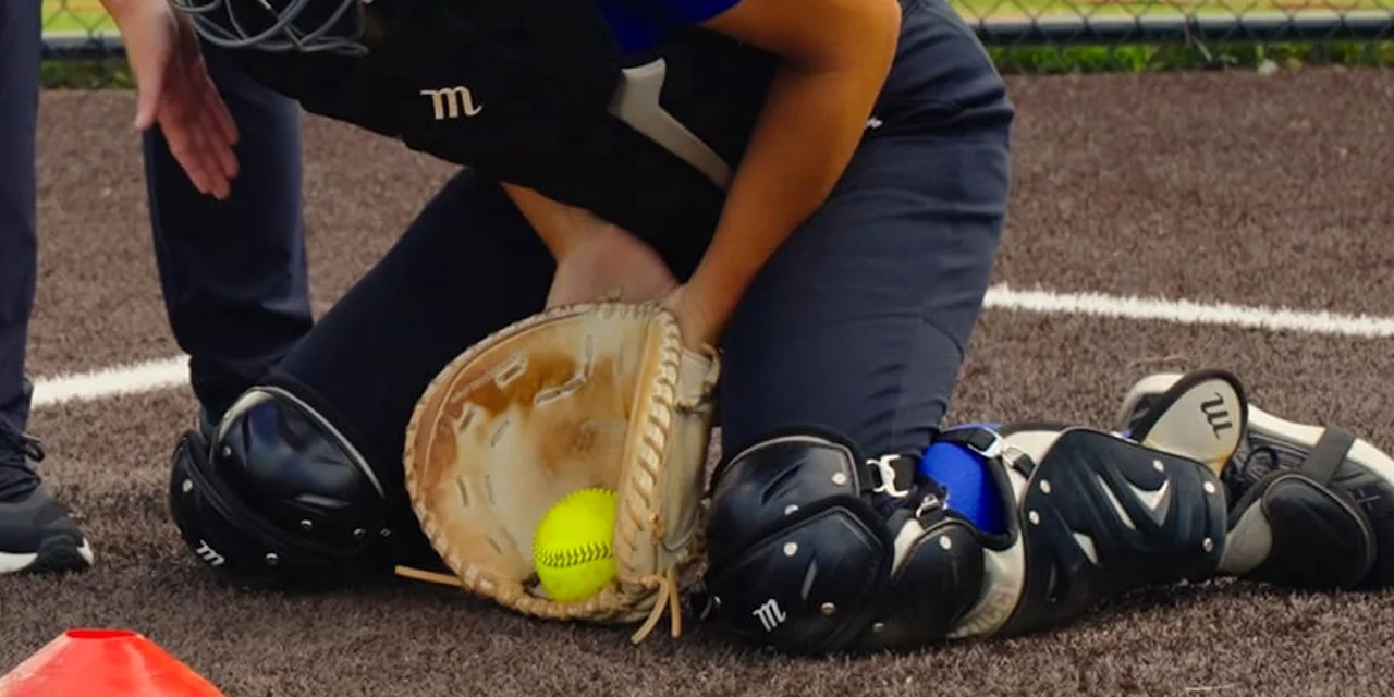 Softball Catching Drill: Three-Cone Blocking