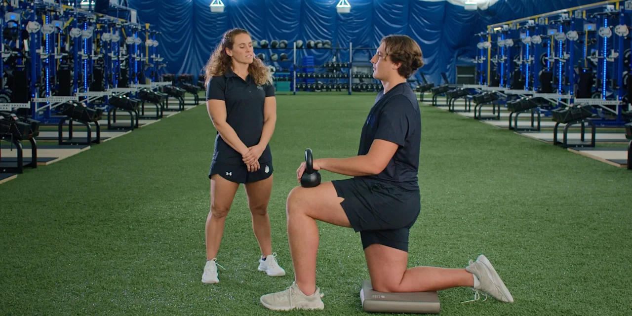 Ankle Sprain Exercise: Kettlebell Ankle Shifts