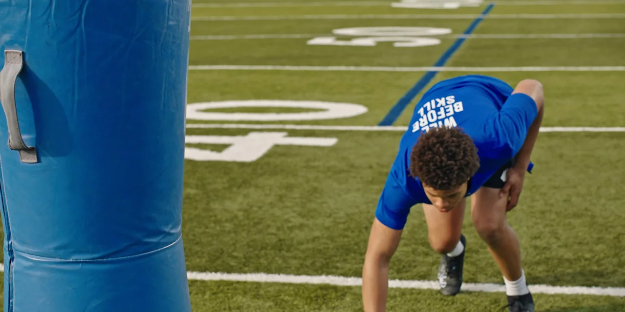 Football Drill for Pass Rushers: Chop Spin Drill