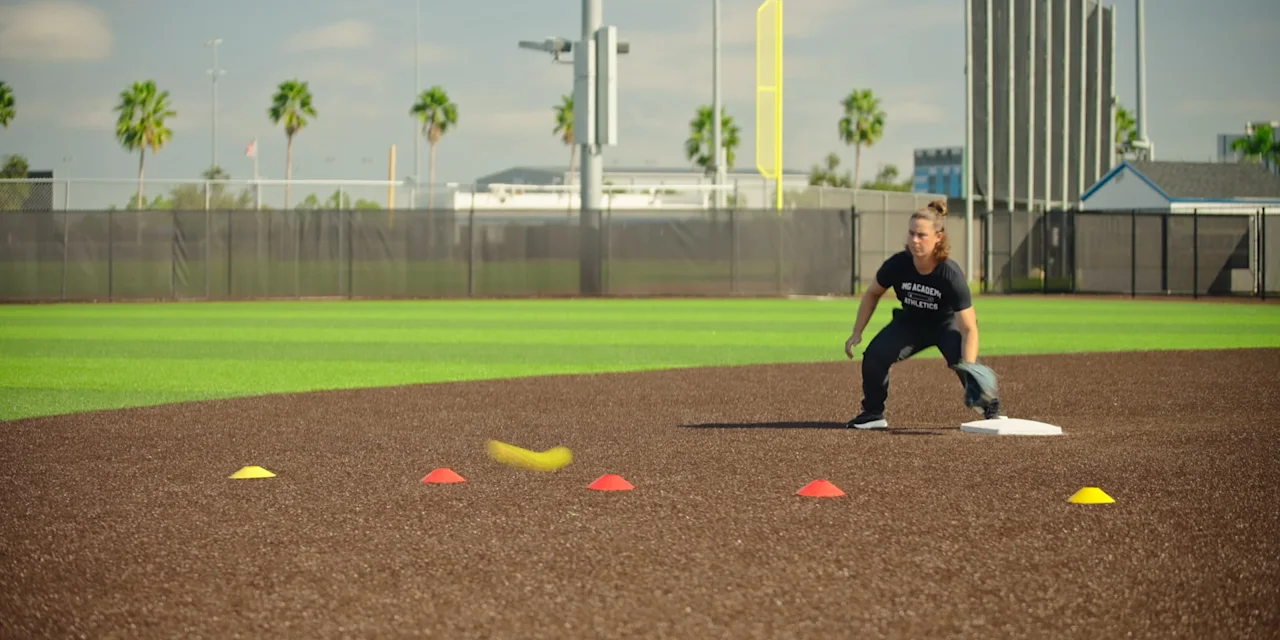 Softball Outfield Drill: Long Hop to Second Base