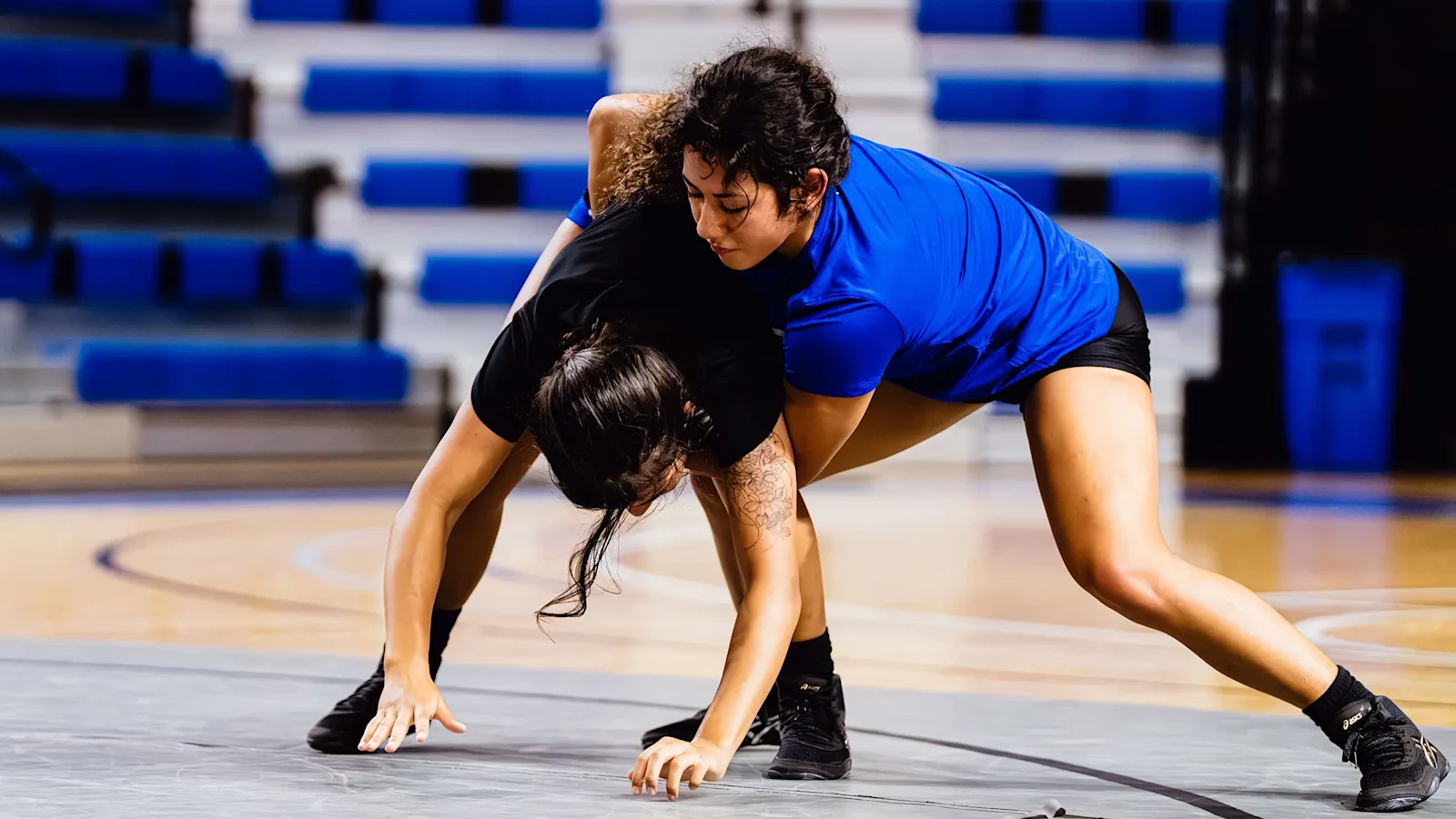 Wrestling campers training at IMG Academy in Bradenton, Florida