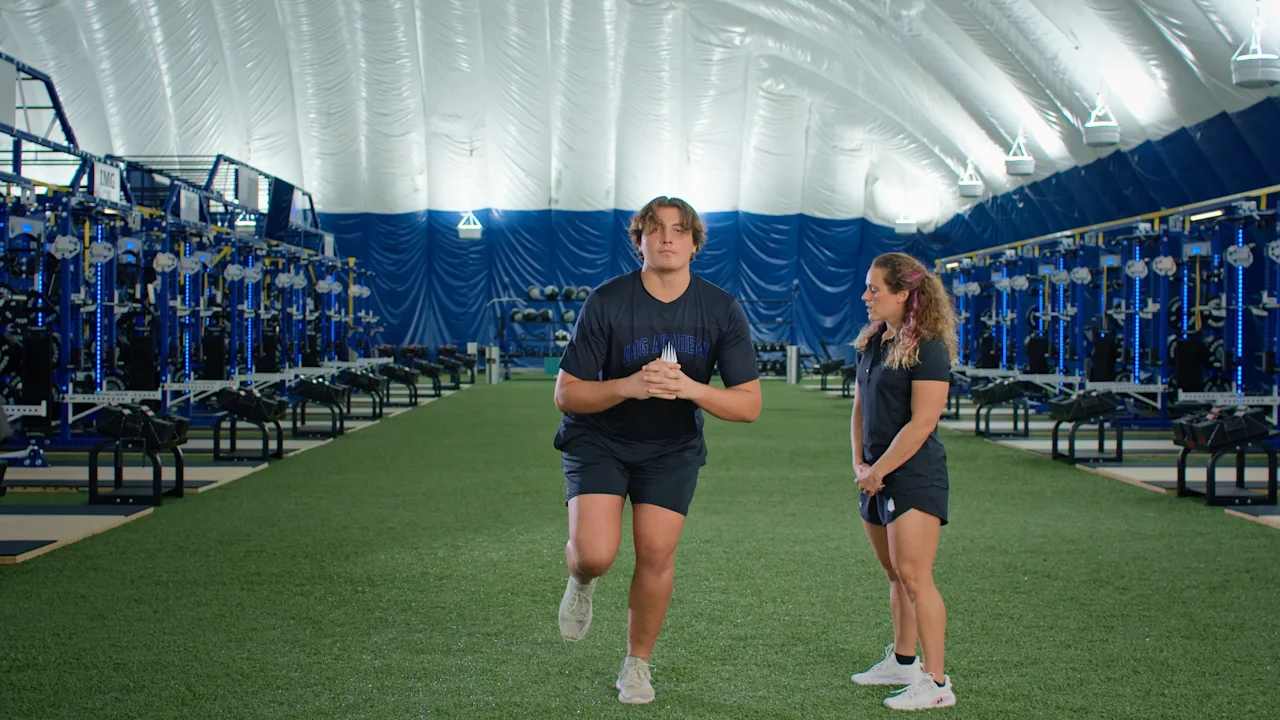 Knee Control & Balance: Double Leg Jump to Single Leg Land